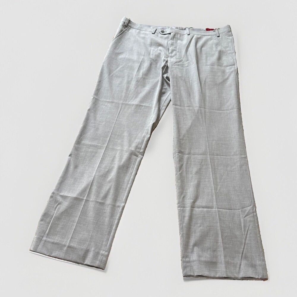 Alfani Slim Fit Pants Mens 40x32 Grey Classic Straight Fit Dress Slacks NWT